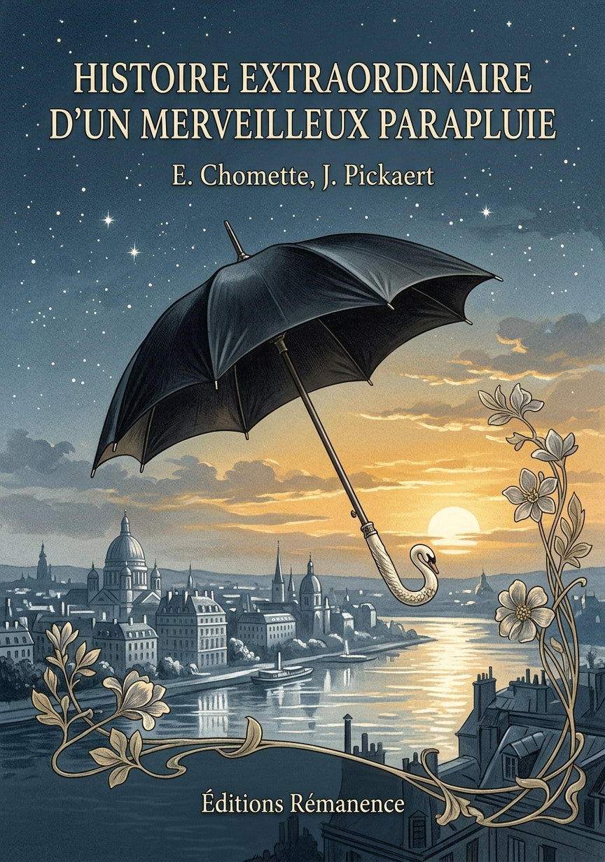 Livre Histoire extraordinaire d’un merveilleux parapluie par E. Chomette, J. Pickaert - Couverture - Editions Remanence
