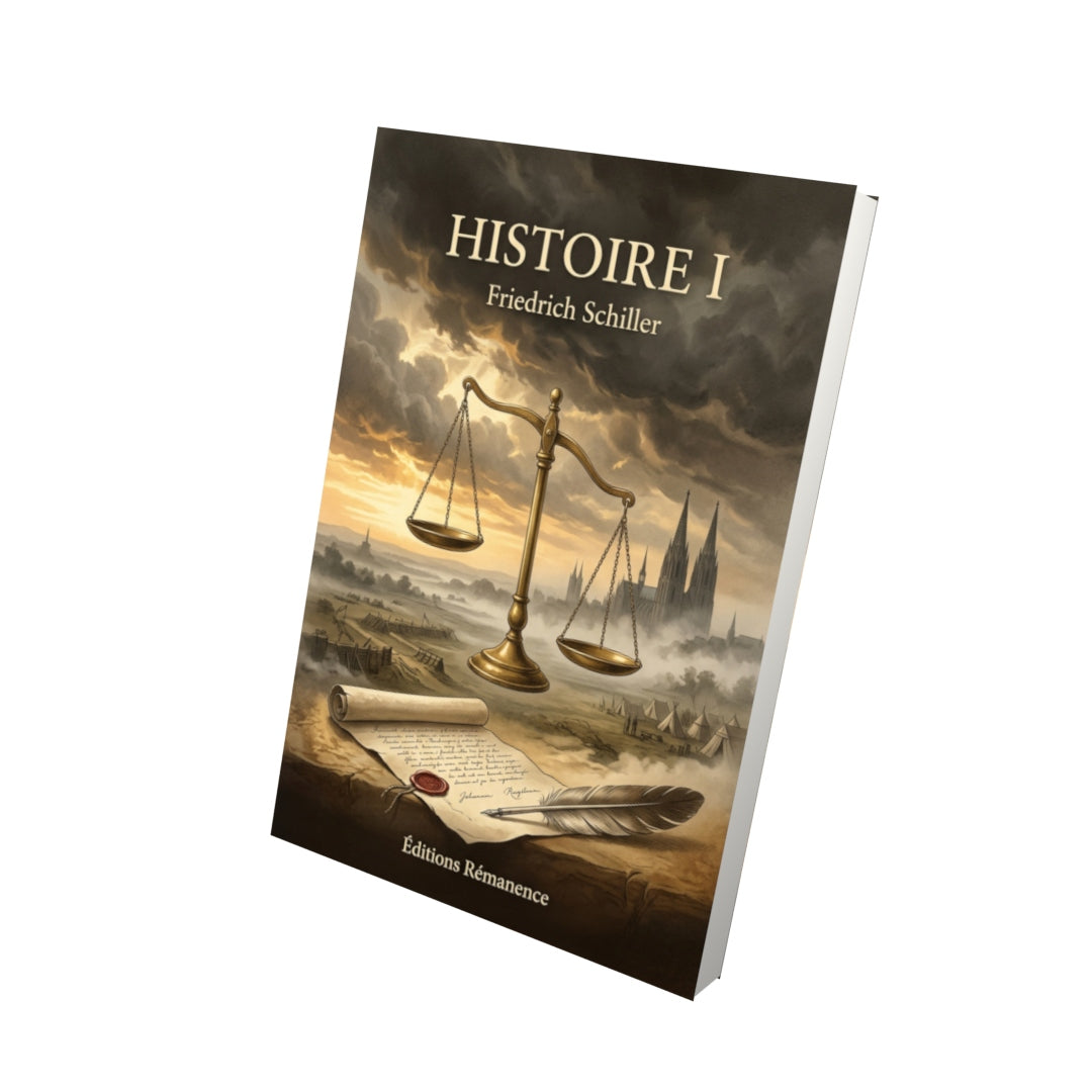 Livre Histoire I par Friedrich Schiller - Vue 3D - Editions Remanence