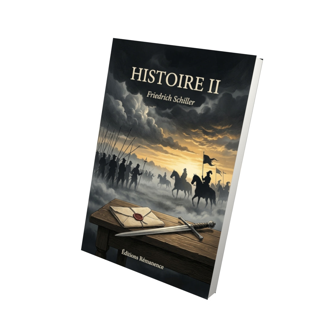 Livre Histoire II par Friedrich Schiller - Vue 3D - Editions Remanence