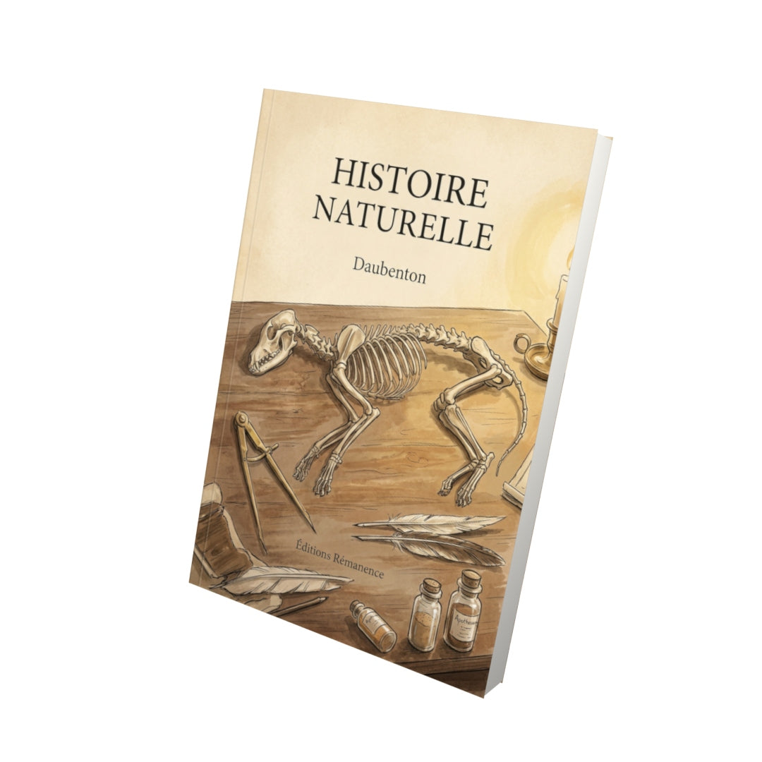 Livre Histoire naturelle par Daubenton - Vue 3D - Editions Remanence