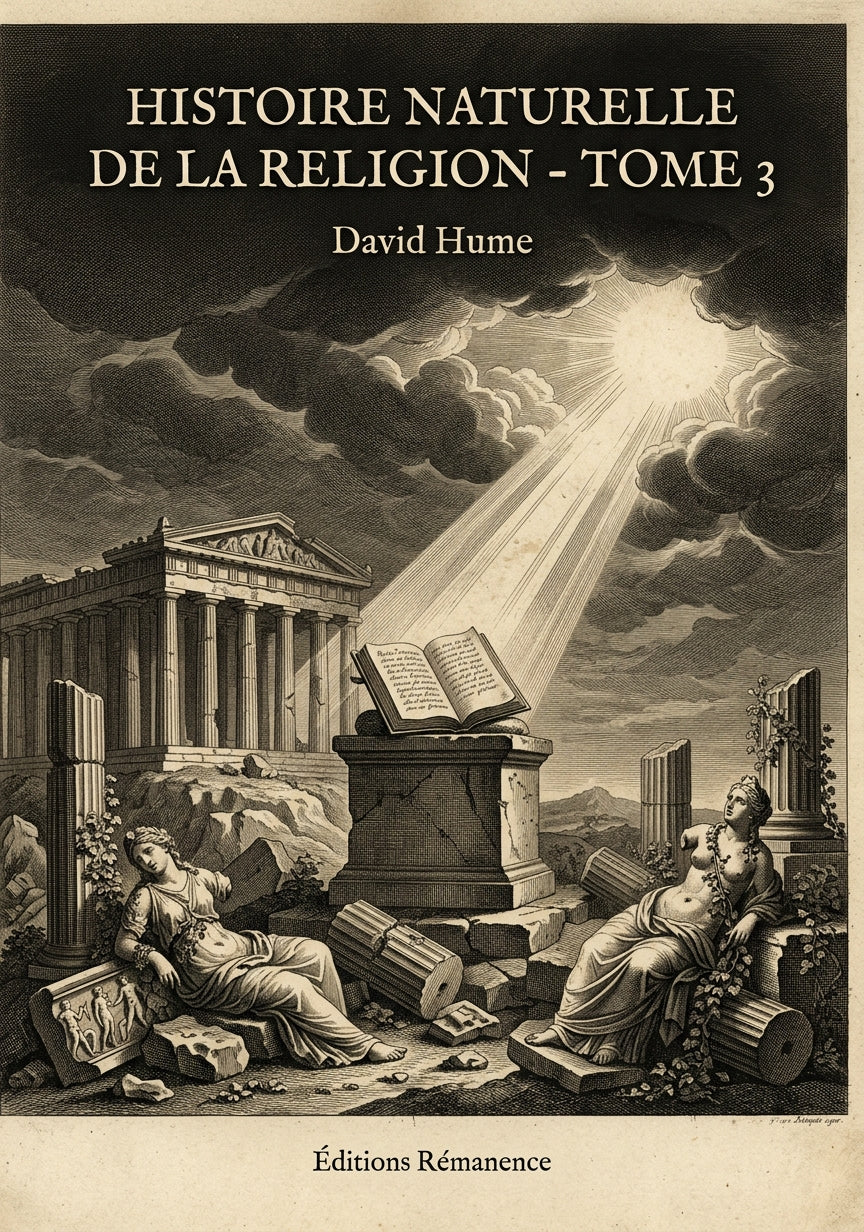 Livre Histoire naturelle de la religion - Tome 3 par David Hume - Couverture - Editions Remanence