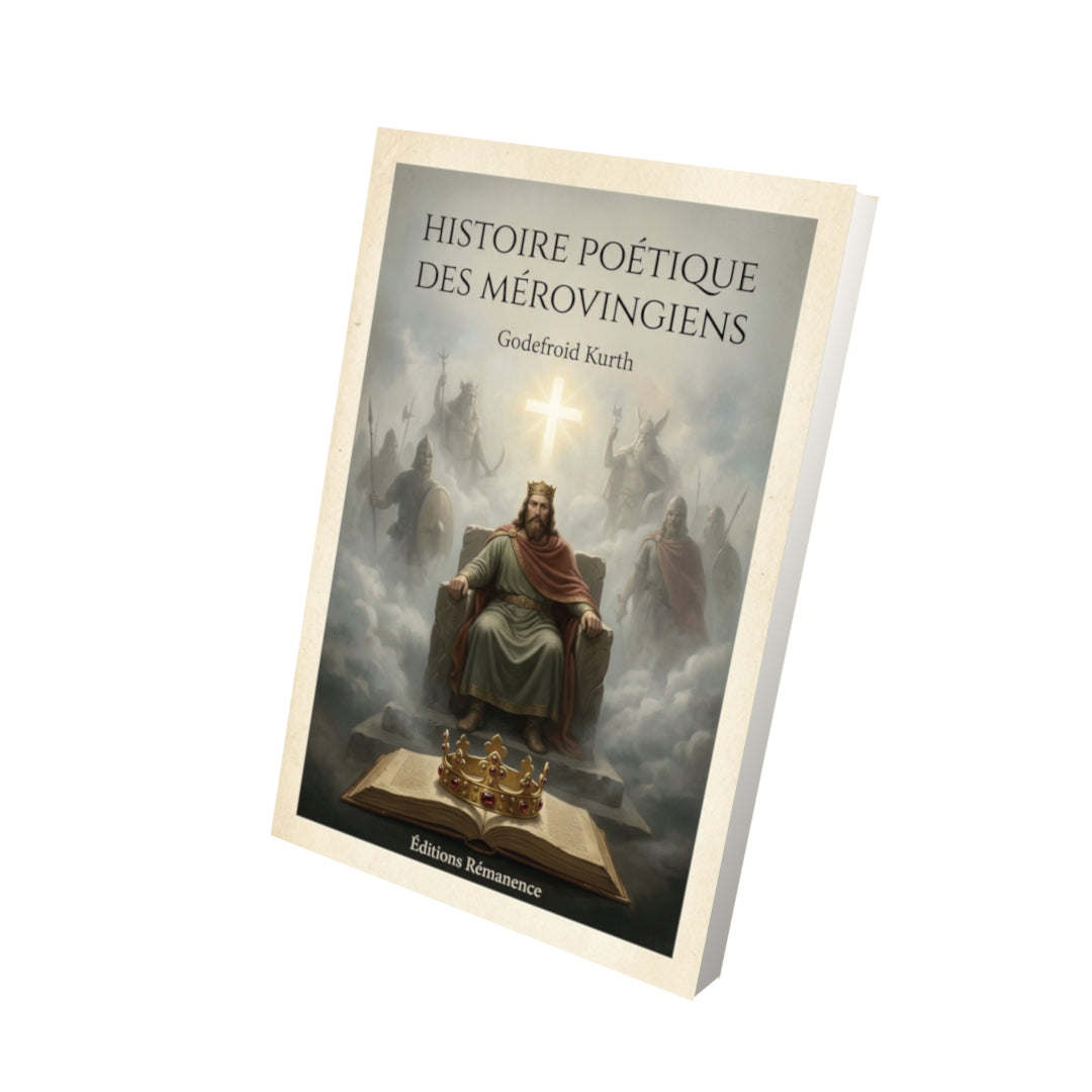 Livre Histoire poétique des Mérovingiens - Godefroid Kurth - Vue 3D - Editions Remanence