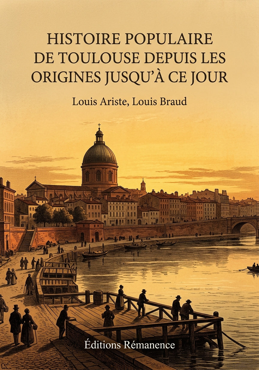 Livre Histoire populaire de Toulouse depuis les origines jusqu'à ce jour par Louis Ariste, Louis Braud - Couverture - Editions Remanence