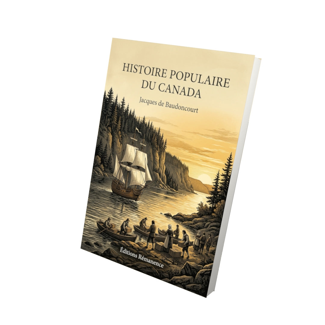Livre Histoire populaire du Canada par Jacques de Baudoncourt - Vue 3D - Editions Remanence