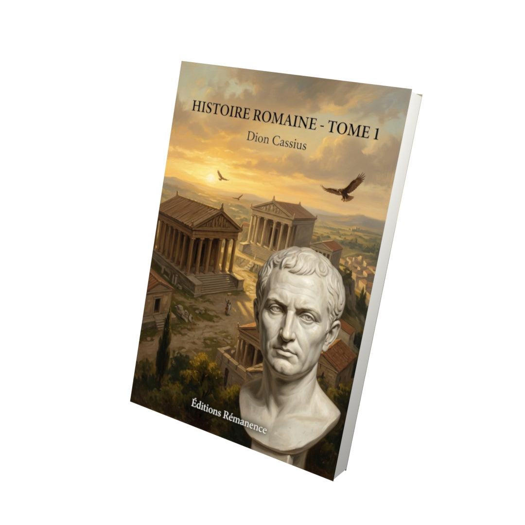 Livre Histoire romaine - Tome 1 par Dion Cassius - Vue 3D - Editions Remanence