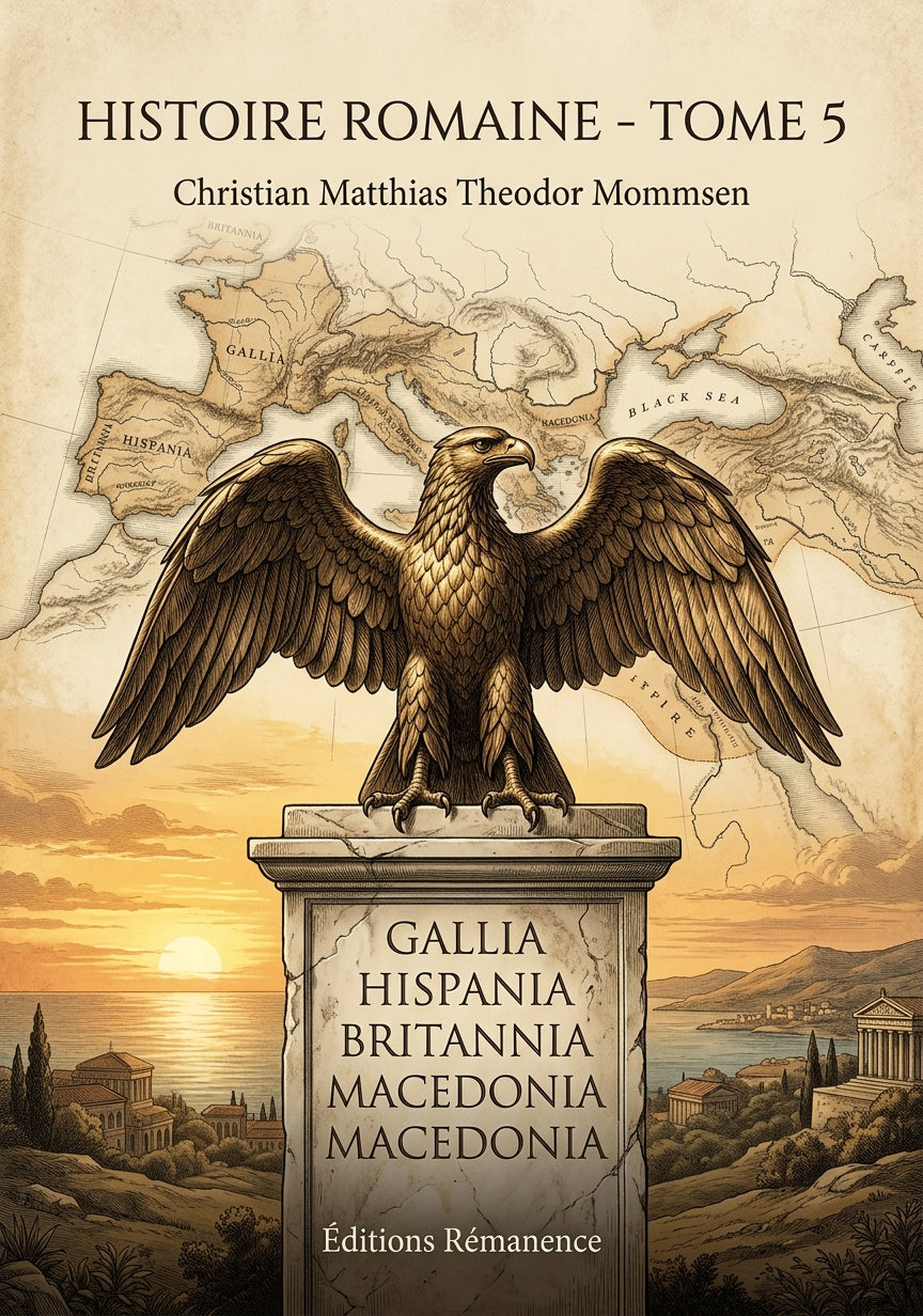 Livre Histoire romaine - Tome 5 par Christian Matthias Theodor Mommsen - Couverture - Editions Remanence