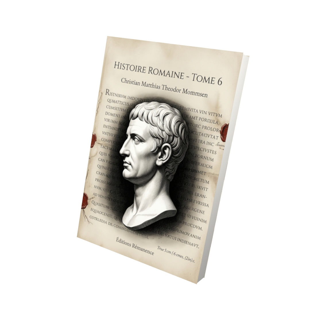 Livre Histoire romaine - Tome 6 par Christian Matthias Theodor Mommsen - Vue 3D - Editions Remanence