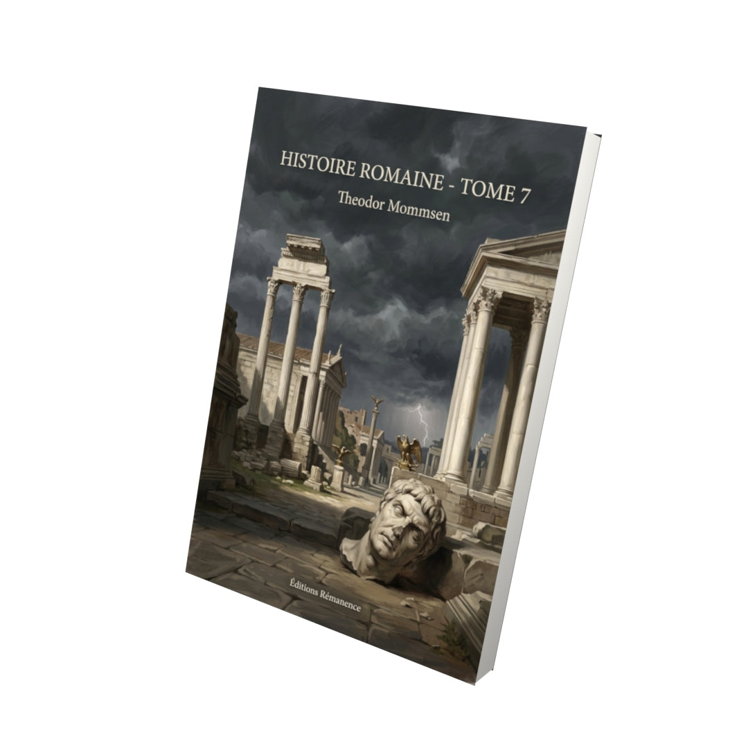 Livre Histoire romaine - Tome 7 par Theodor Mommsen - Vue 3D - Editions Remanence
