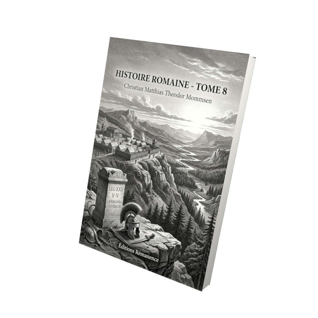 Livre Histoire romaine - Tome 8 par Christian Matthias Theodor Mommsen - Vue 3D - Editions Remanence