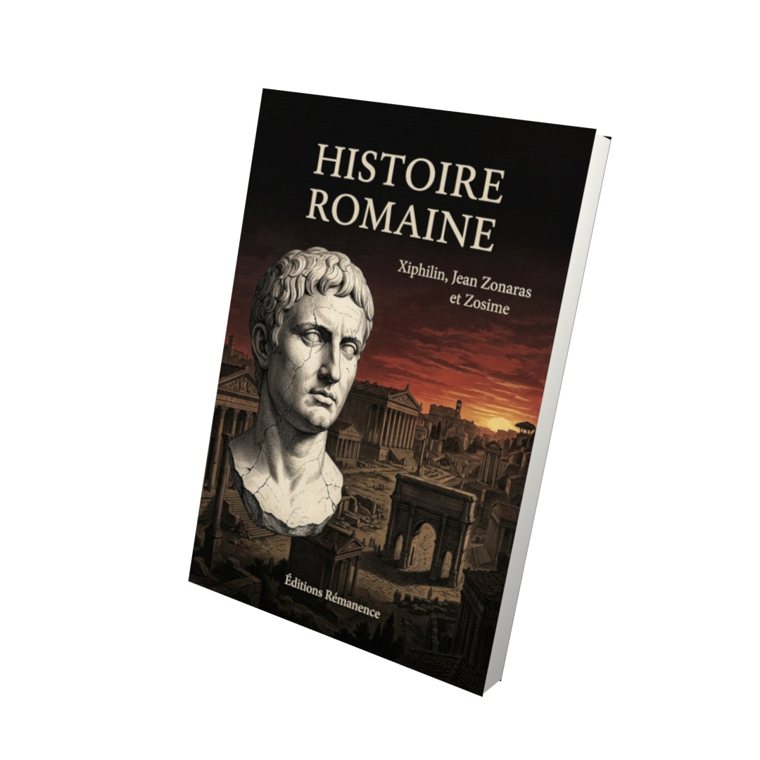 Livre Histoire romaine par Xiphilin, Jean Zonaras et Zosime - Vue 3D - Editions Remanence
