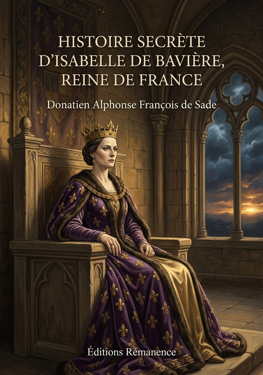 Livre Histoire secrète d’Isabelle de Bavière, reine de France par Donatien Alphonse François de Sade - Couverture - Editions Remanence