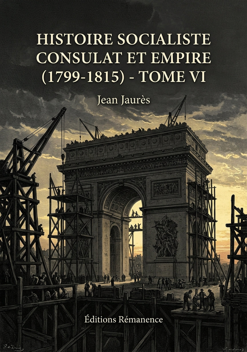 Livre Histoire socialiste Consulat et Empire (1799-1815) - Tome VI par Jean Jaurès - Couverture - Editions Remanence