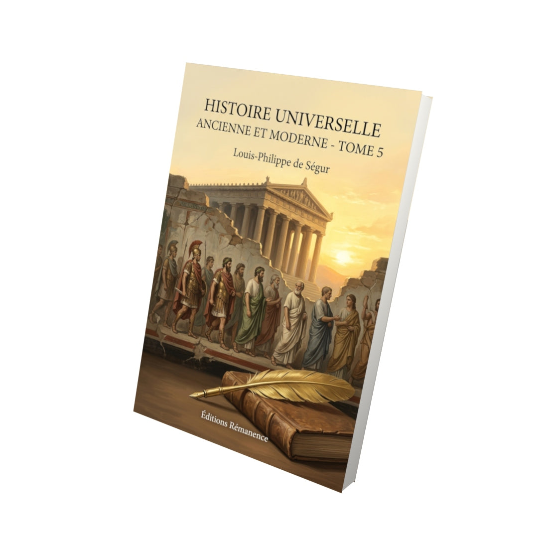 Livre Histoire universelle ancienne et moderne - Tome 5 par Louis-Philippe de Ségur - Vue 3D - Editions Remanence