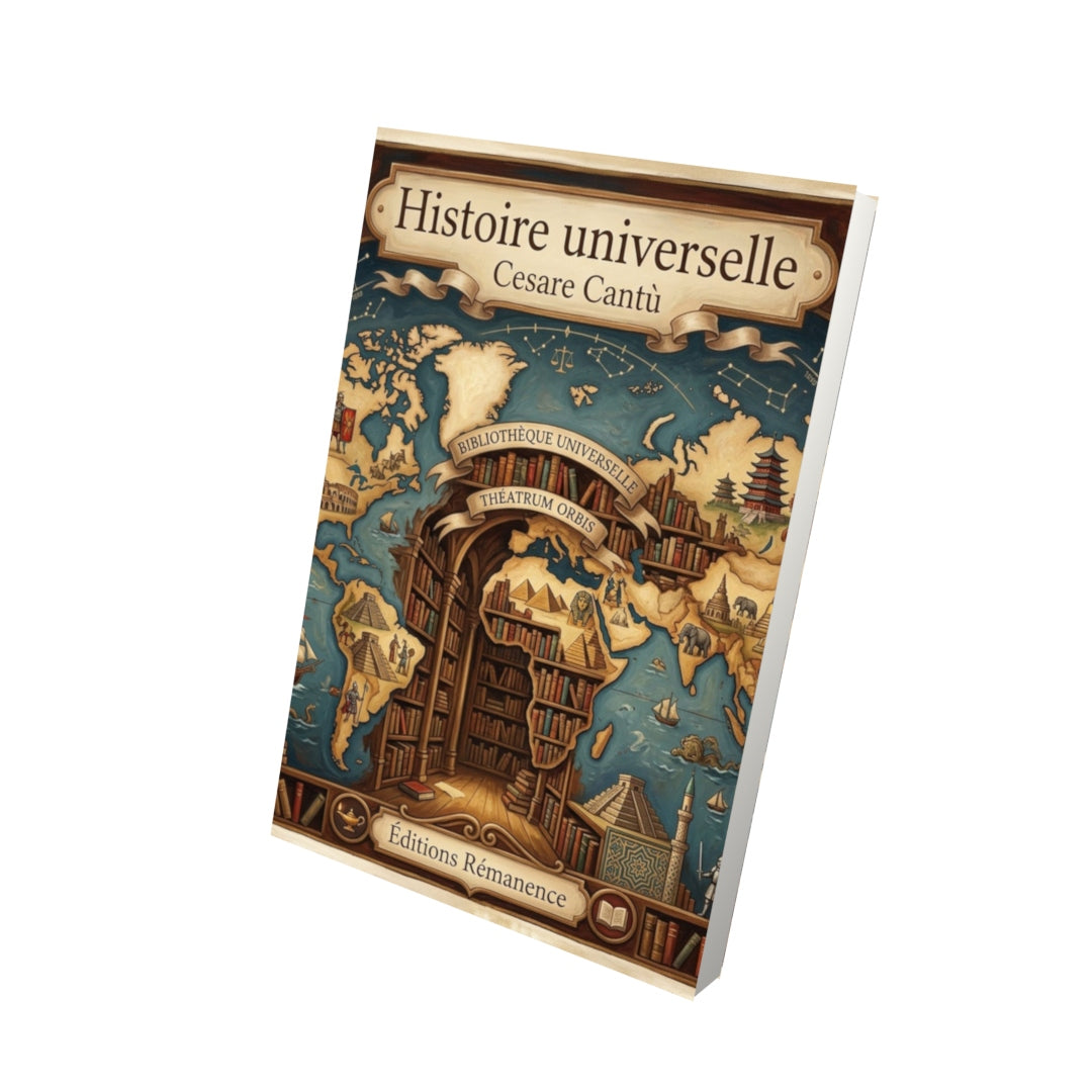 Livre Histoire universelle – Cesare Cantù - Vue 3D - Editions Remanence