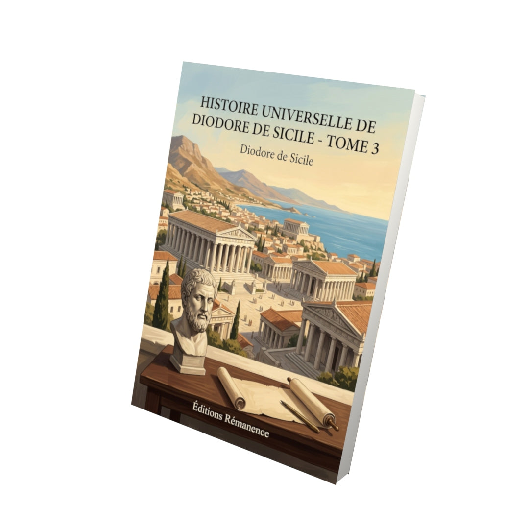 Livre Histoire universelle de Diodore de Sicile - Tome 3 par Diodore de Sicile - Vue 3D - Editions Remanence