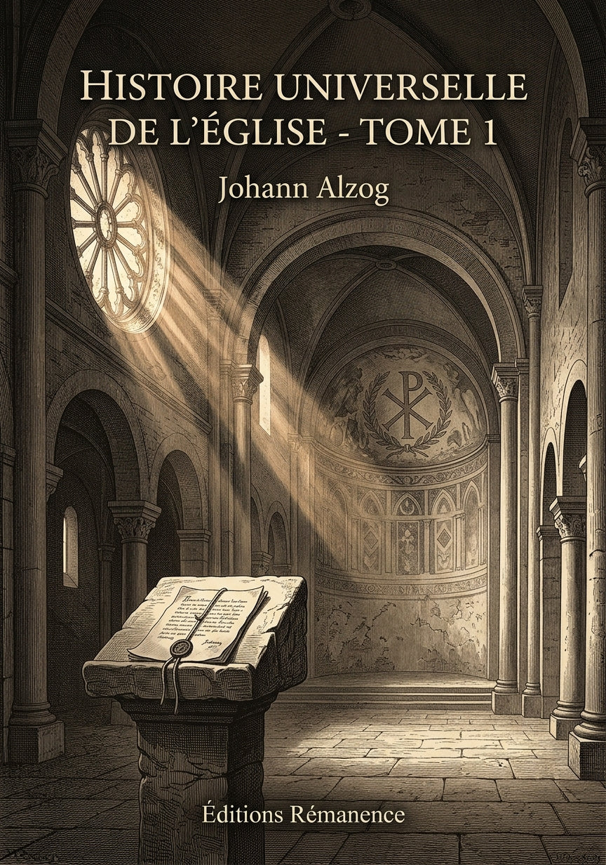 Livre Histoire universelle de l’Église - Tome 1 par Johann Alzog - Couverture - Editions Remanence