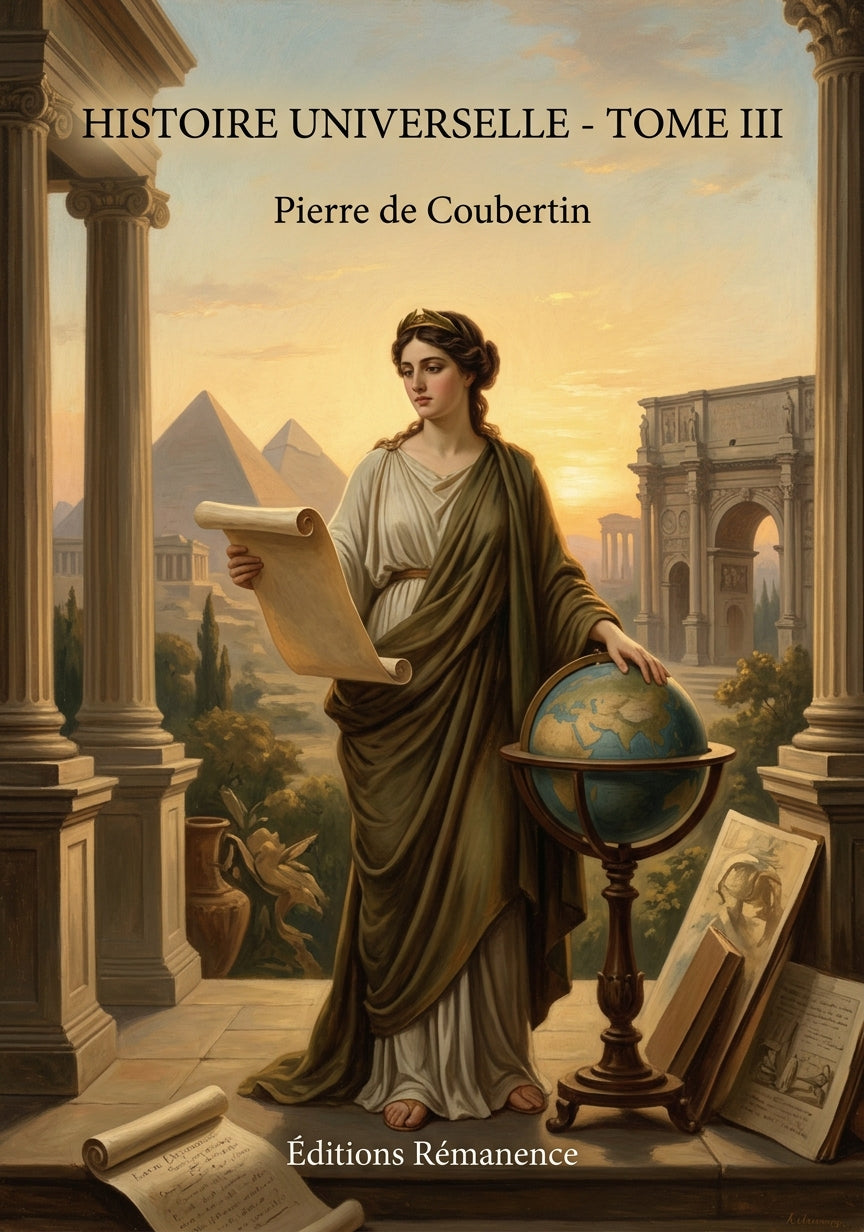 Livre Histoire universelle - Tome III par Pierre de Coubertin - Couverture - Editions Remanence