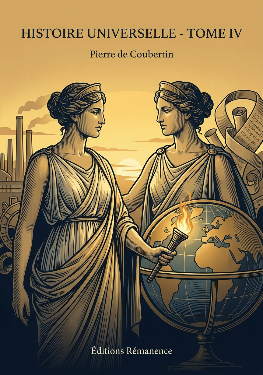 Livre Histoire universelle - Tome IV par Pierre de Coubertin - Couverture - Editions Remanence
