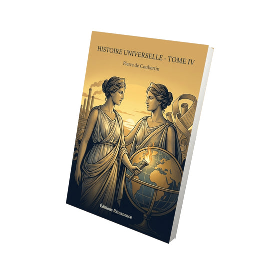 Livre Histoire universelle - Tome IV par Pierre de Coubertin - Vue 3D - Editions Remanence