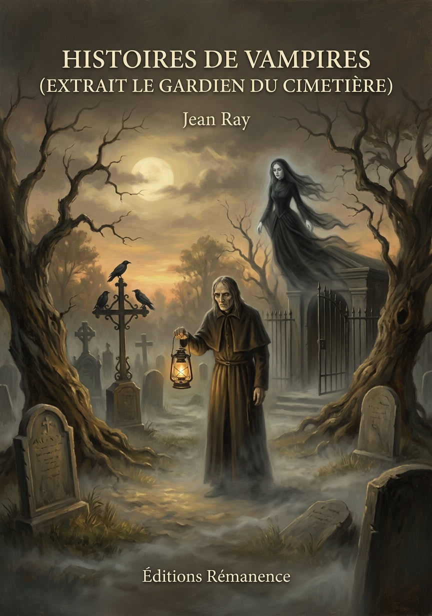 Livre Histoires de vampires (extrait Le Gardien du cimetière) par Jean Ray - Couverture - Editions Remanence