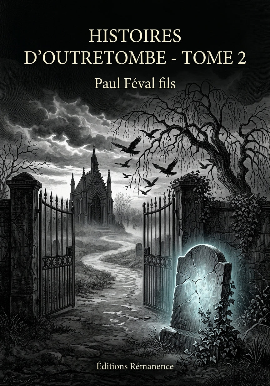Livre Histoires d’outretombe - Tome 2 par Paul Féval fils - Couverture - Editions Remanence