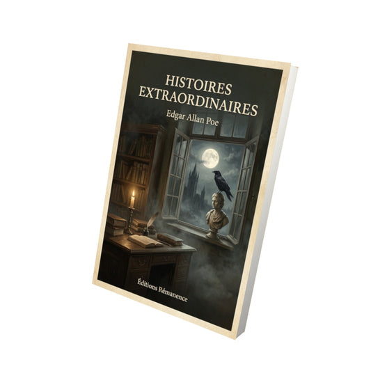 Livre Histoires extraordinaires - Edgar Allan Poe - Vue 3D - Editions Remanence