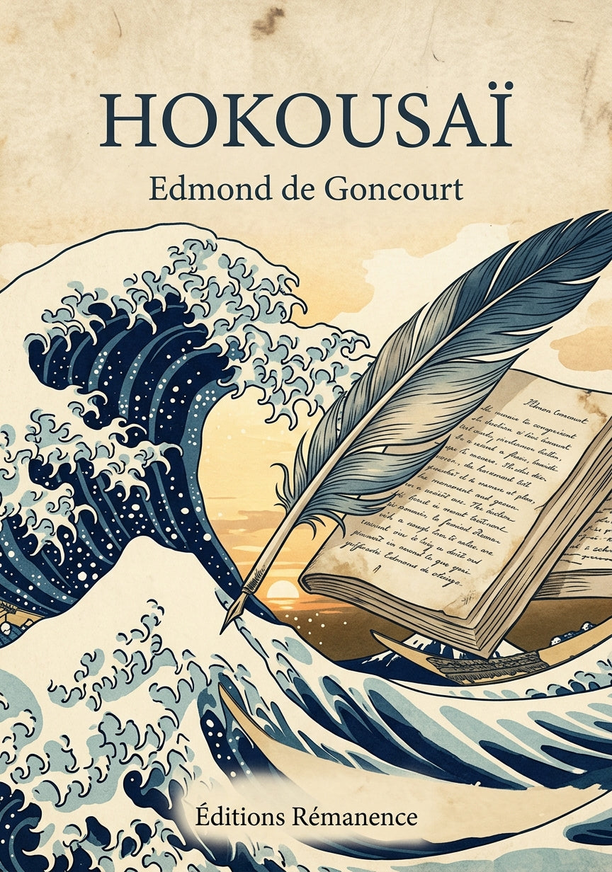 Livre Hokousaï par Edmond de Goncourt - Couverture - Editions Remanence