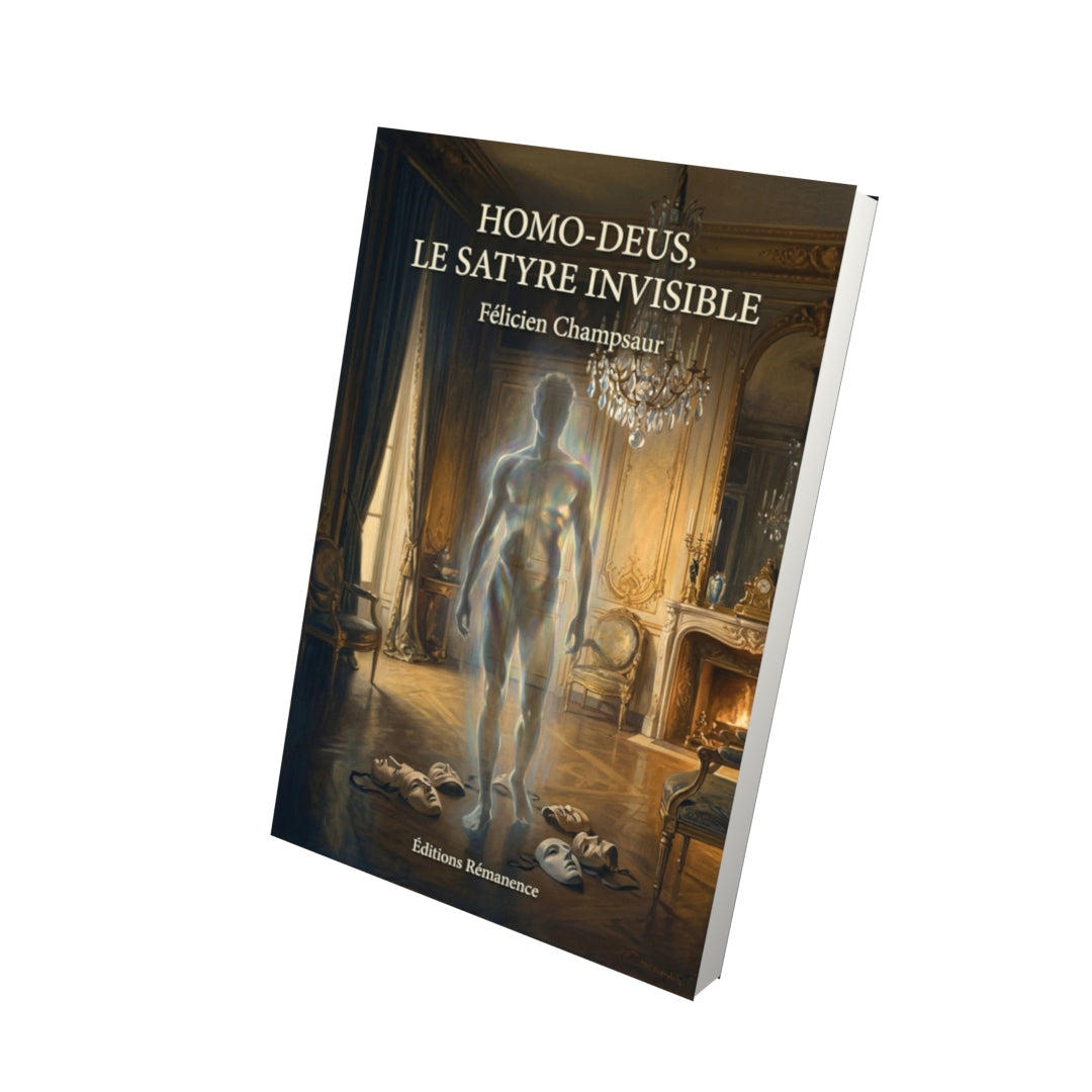 Livre Homo-Deus, le satyre invisible par Félicien Champsaur - Vue 3D - Editions Remanence