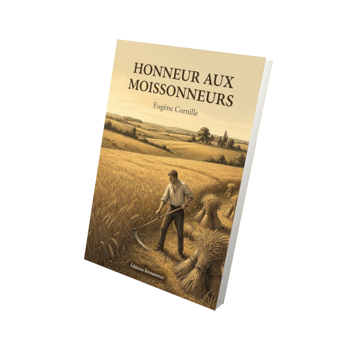 Livre Honneur aux moissonneurs par Eugène Cornille - Vue 3D - Editions Remanence