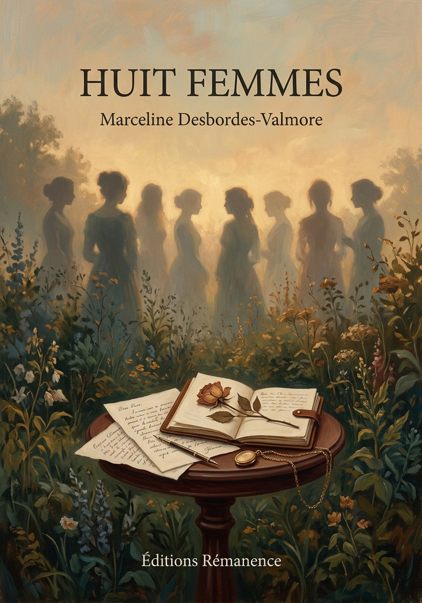 Livre Huit femmes par Marceline Desbordes-Valmore - Couverture - Editions Remanence