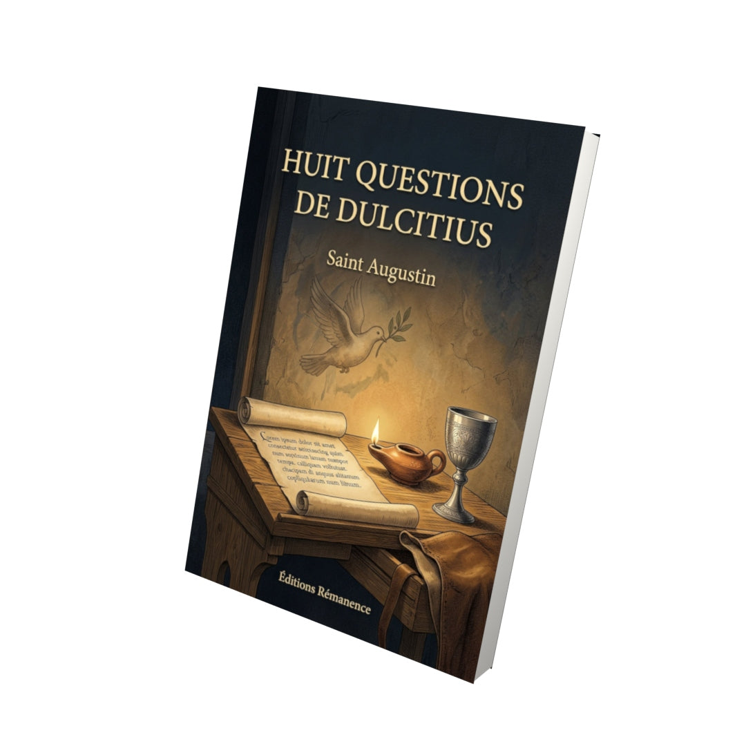 Livre Huit questions de Dulcitius - Saint Augustin - Vue 3D - Editions Remanence