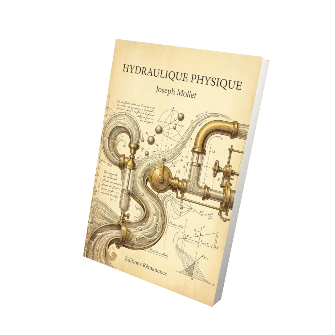 Livre Hydraulique physique par Joseph Mollet - Vue 3D - Editions Remanence