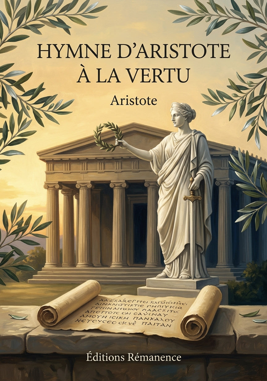 Livre Hymne d’Aristote à la Vertu par Aristote - Couverture - Editions Remanence
