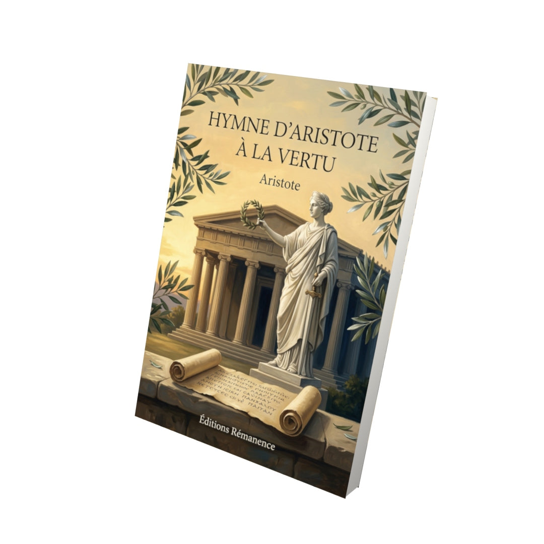 Livre Hymne d’Aristote à la Vertu par Aristote - Vue 3D - Editions Remanence