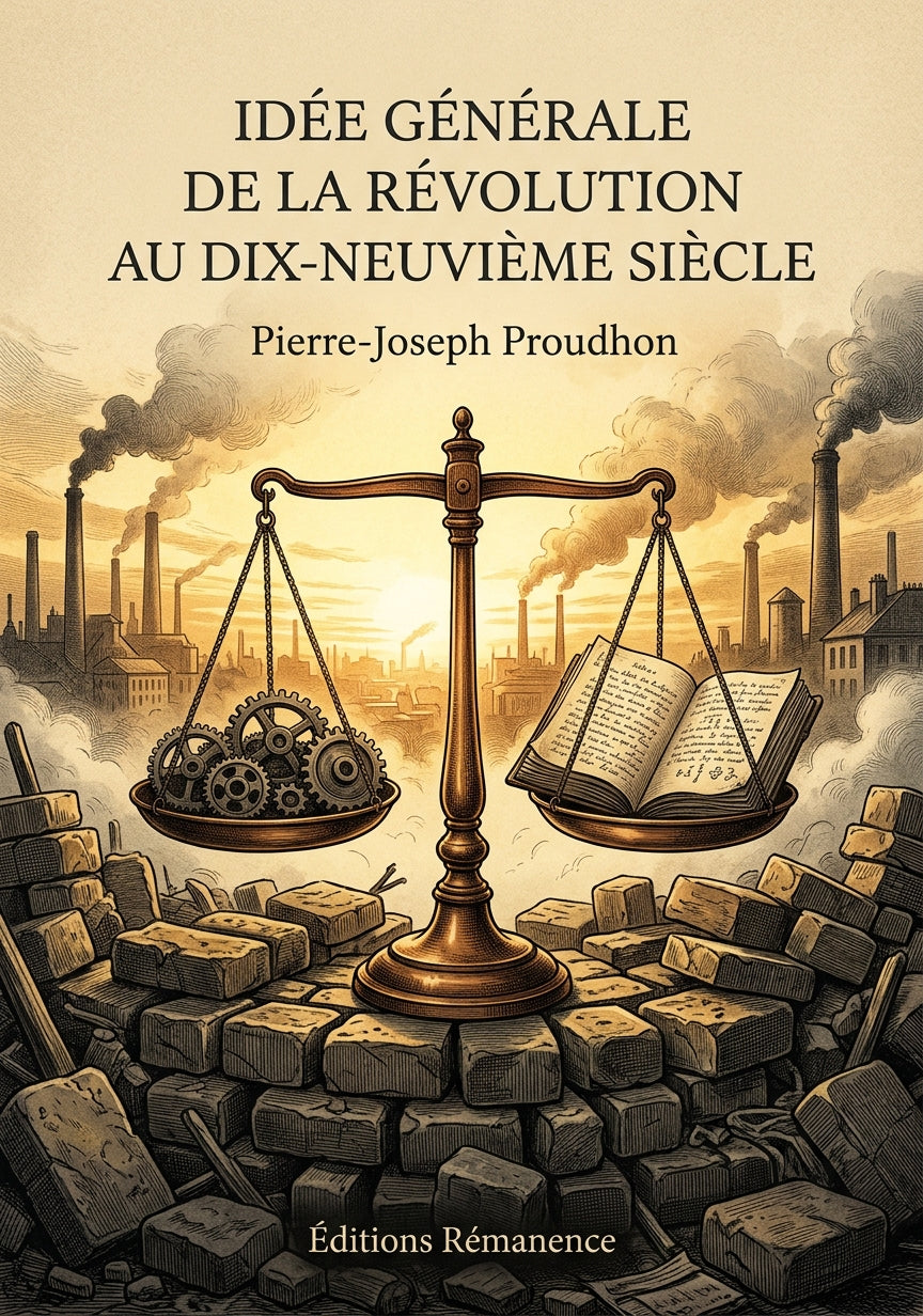 Livre Idée générale de la Révolution au dix-neuvième siècle par Pierre-Joseph Proudhon - Couverture - Editions Remanence
