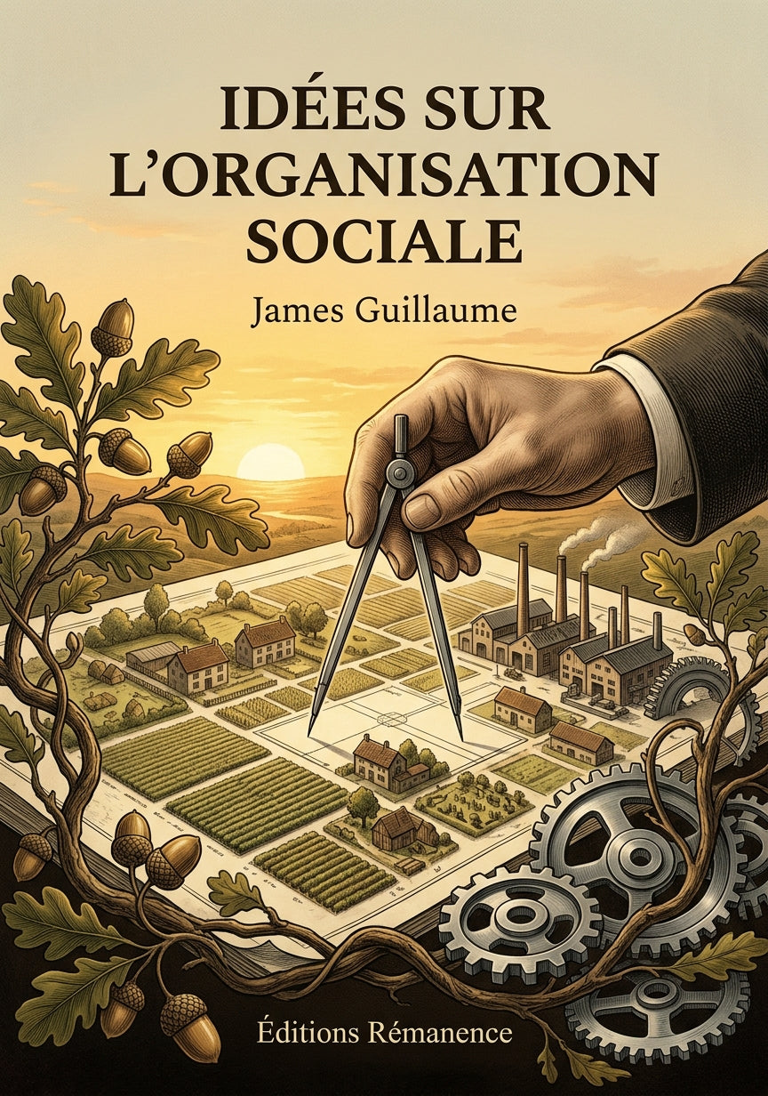 Livre Idées sur l’organisation sociale par James Guillaume - Couverture - Editions Remanence
