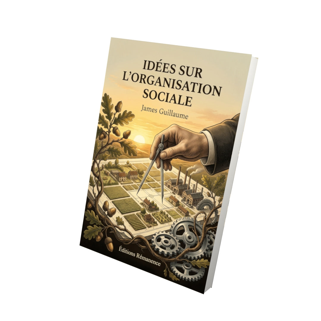 Livre Idées sur l’organisation sociale par James Guillaume - Vue 3D - Editions Remanence