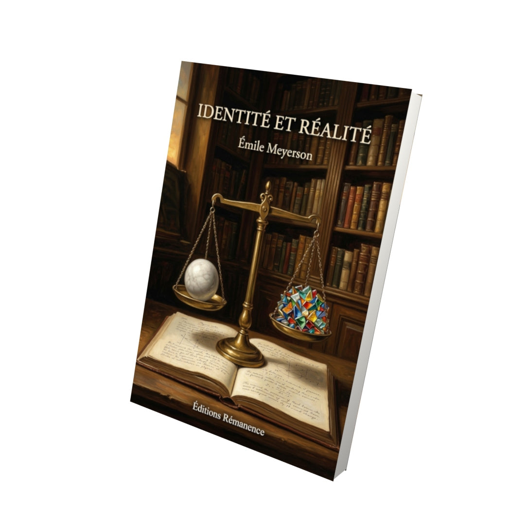 Livre Identité et réalité par Émile Meyerson - Vue 3D - Editions Remanence