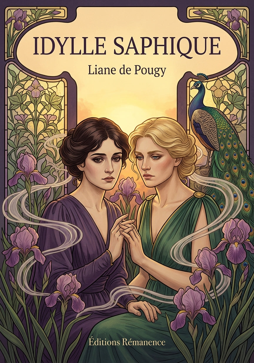 Livre Idylle saphique par Liane de Pougy - Couverture - Editions Remanence