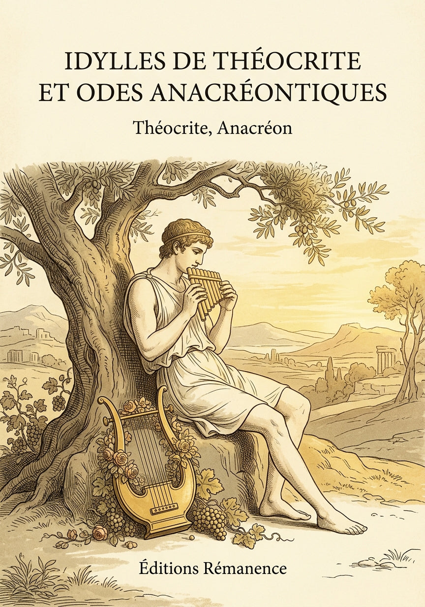Livre Idylles de Théocrite et Odes anacréontiques par Théocrite, Anacréon - Couverture - Editions Remanence