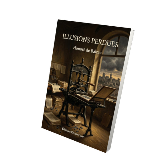 Livre Illusions perdues - Honoré de Balzac - Vue 3D - Editions Remanence