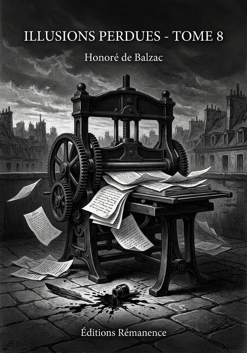 Livre Illusions perdues - Tome 8 par Honoré de Balzac - Couverture - Editions Remanence