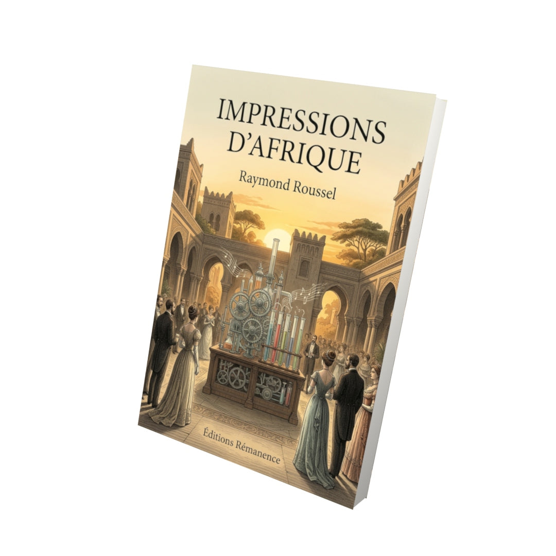 Livre Impressions d’Afrique par Raymond Roussel - Vue 3D - Editions Remanence