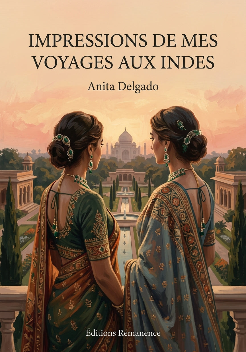 Livre Impressions de mes voyages aux Indes par Anita Delgado - Couverture - Editions Remanence