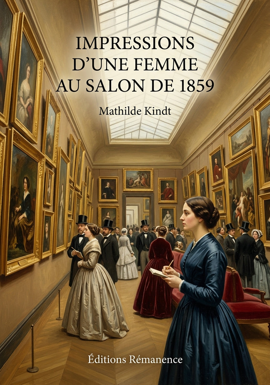 Livre Impressions d’une femme au salon de 1859 par Mathilde Kindt - Couverture - Editions Remanence