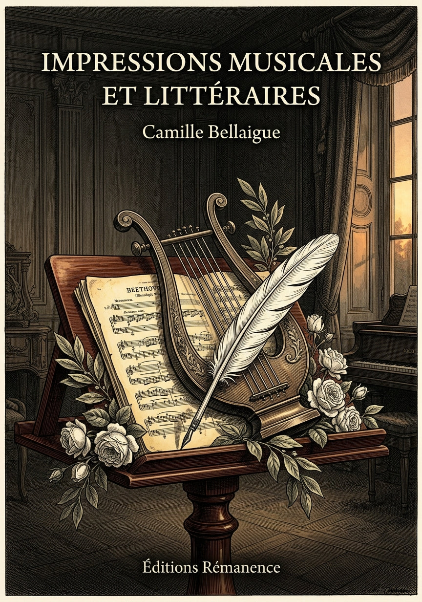 Livre Impressions musicales et littéraires par Camille Bellaigue - Couverture - Editions Remanence