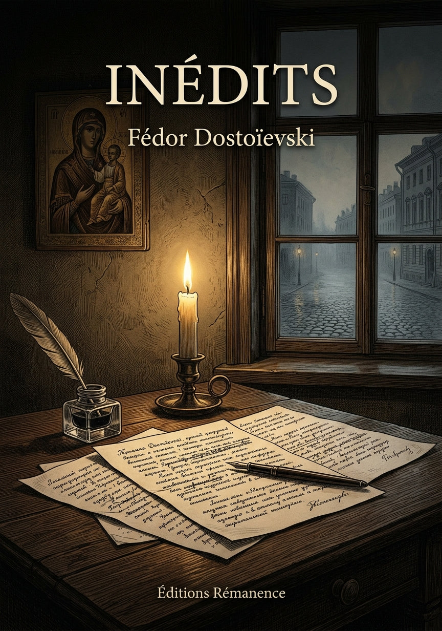 Livre Inédits par Fédor Dostoïevski - Couverture - Editions Remanence
