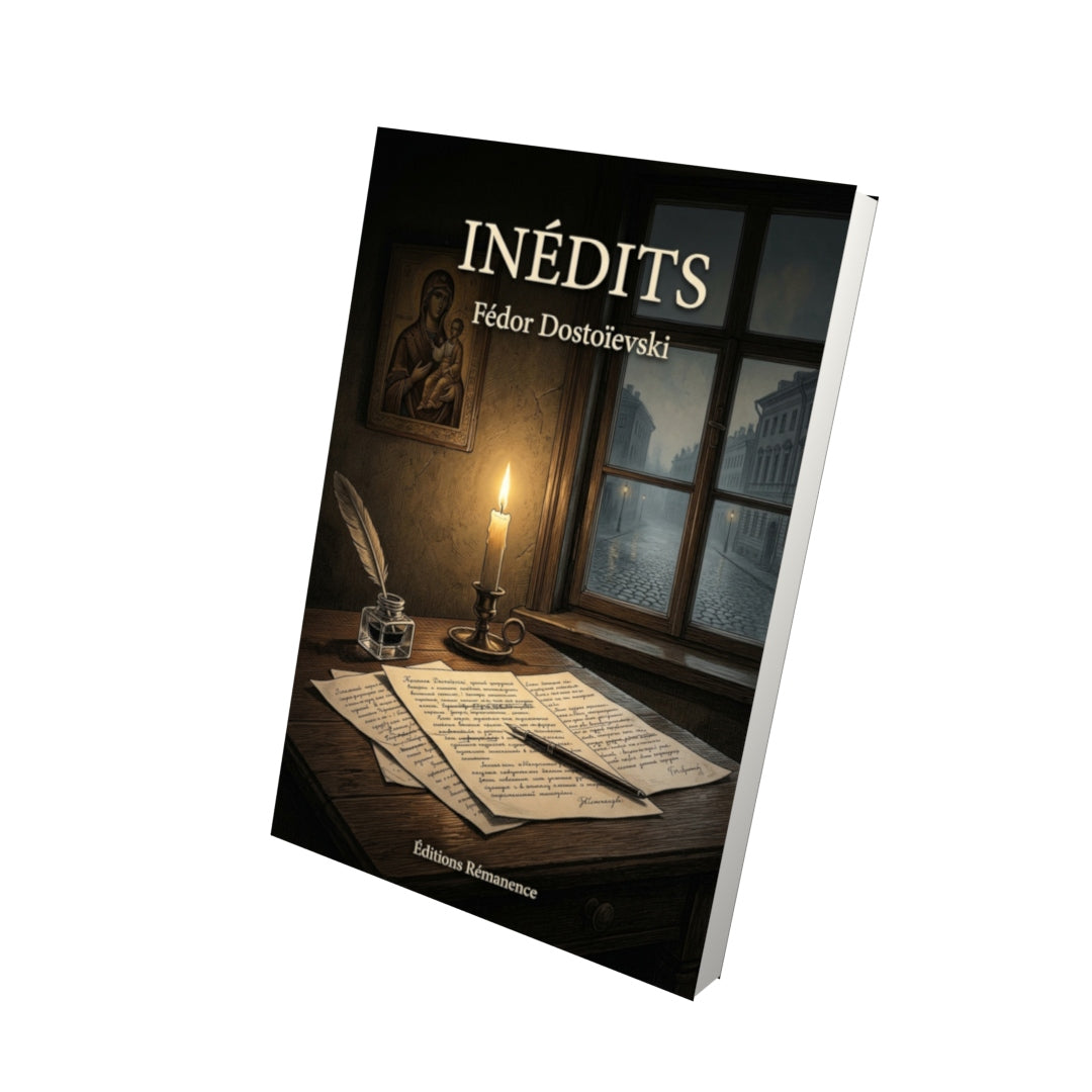 Livre Inédits par Fédor Dostoïevski - Vue 3D - Editions Remanence