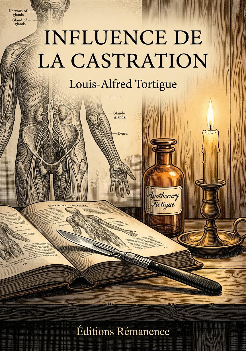 Livre Influence de la castration par Louis-Alfred Tortigue - Couverture - Editions Remanence