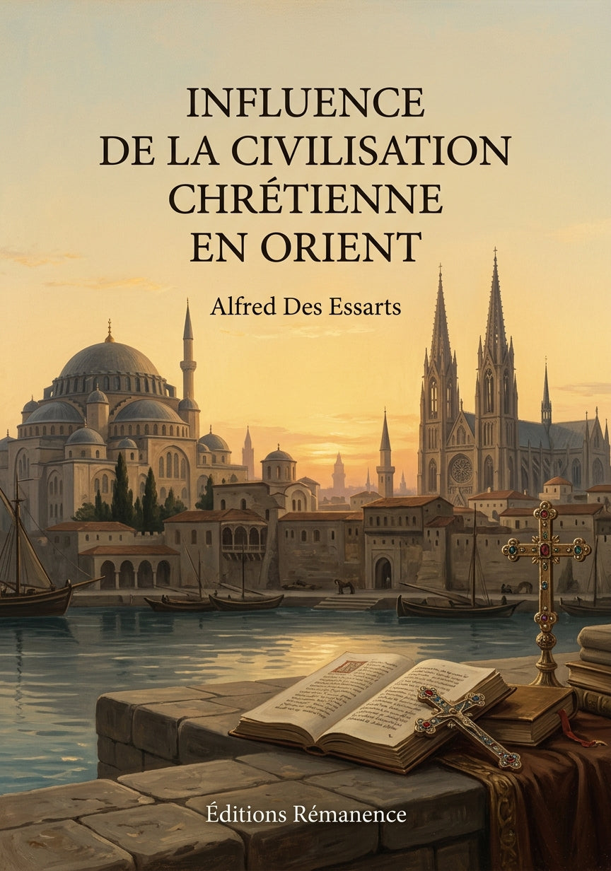 Livre Influence de la civilisation chrétienne en Orient par Alfred Des Essarts - Couverture - Editions Remanence